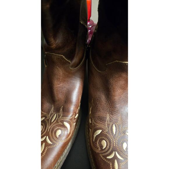 Durango Crush Brown Ladies Pull On Westin Leather Boots Size US 9M - Picture 11 of 11